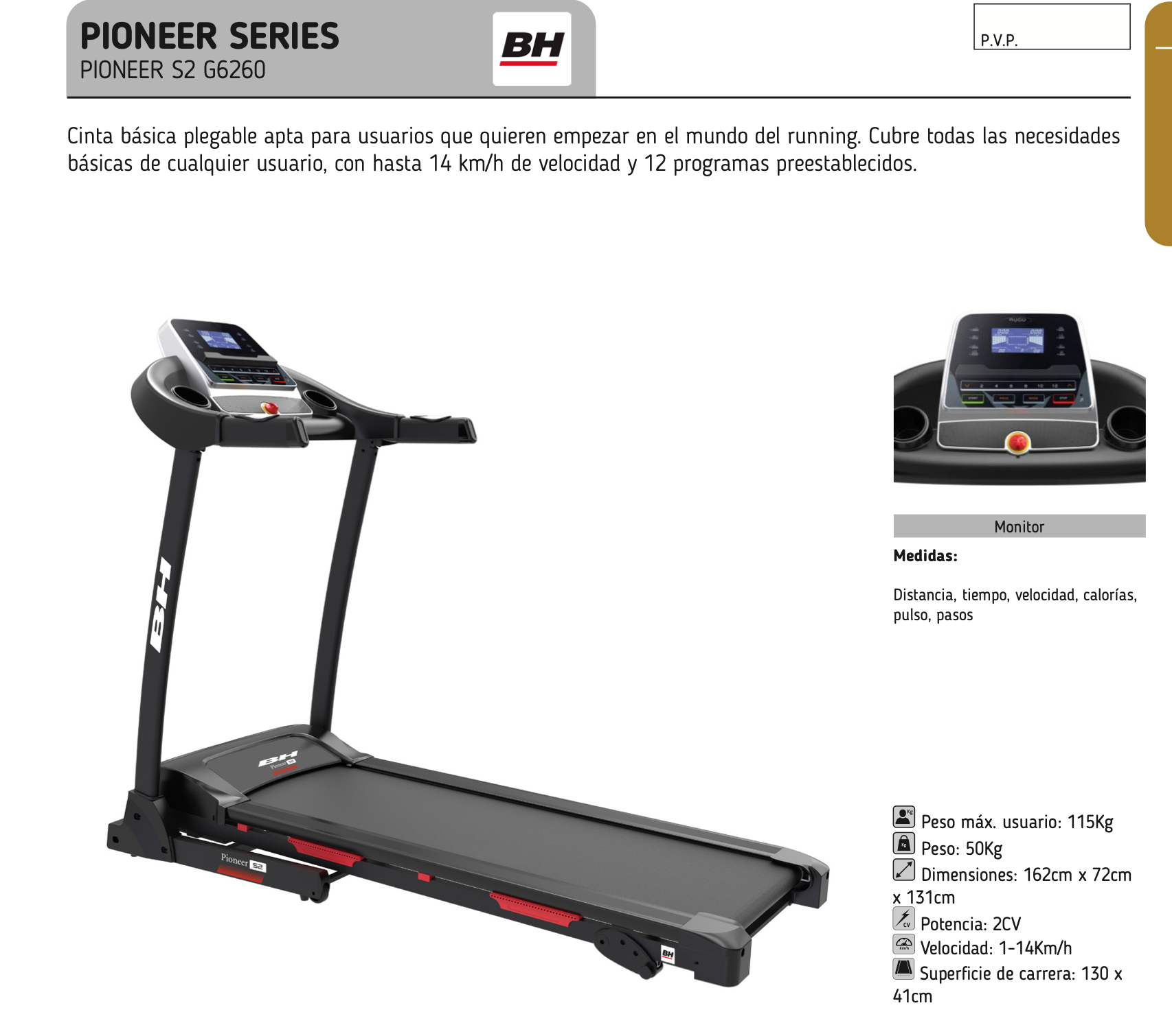 Cinta De Correr BH Pionner S2 (G6260) - Imagen 4