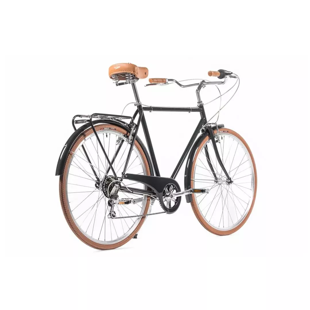 BICICLETA CAPRI LYON NEGRO-MARRÓN 7V - Imagen 3