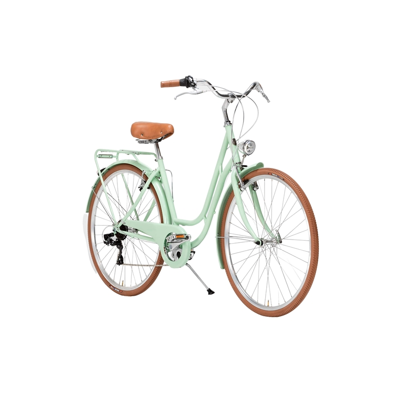 BICICLETA VINTAGE CAPRI BERLIN VERDE-MIEL 28″ 7 VELOCIDADES - Imagen 2