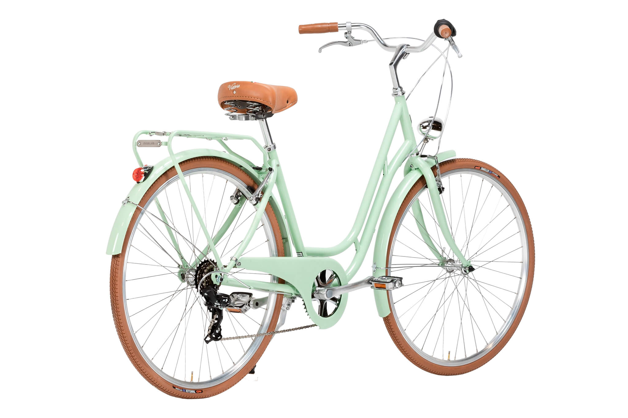 BICICLETA VINTAGE CAPRI BERLIN VERDE-MIEL 28″ 7 VELOCIDADES - Imagen 3