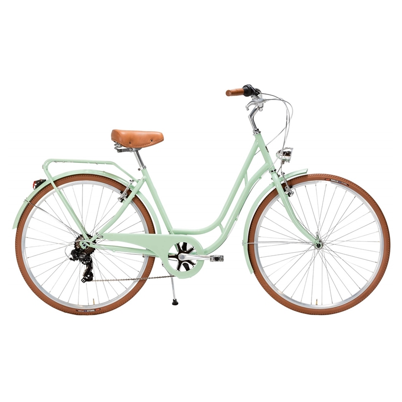 BICICLETA VINTAGE CAPRI BERLIN VERDE-MIEL 28″ 7 VELOCIDADES