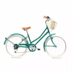 BICICLETA CLÁSICA INFANTIL CAPRI CAROLINA 24″ 6 VELOCIDADES VERDE ESMERALDA 8-12 AÑOS