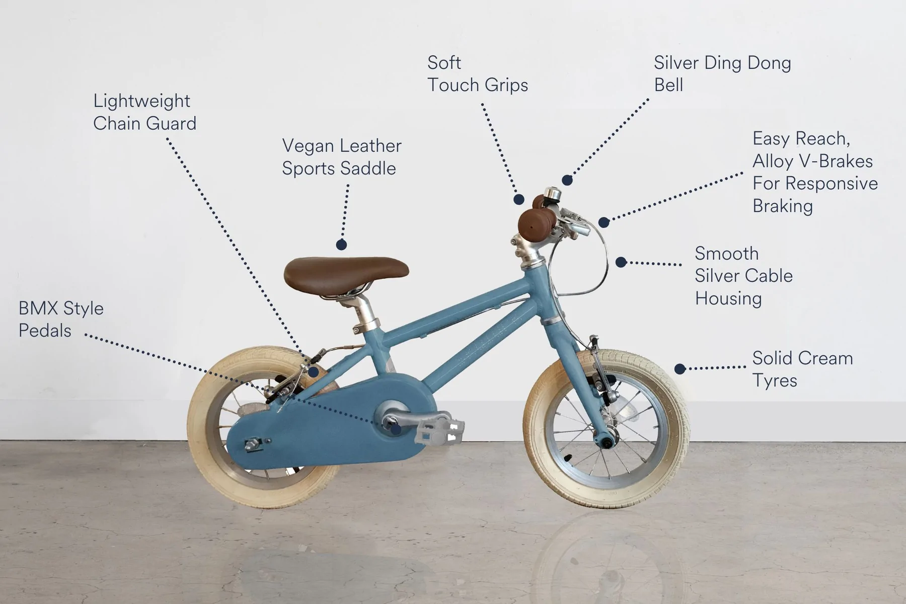 BICICLETA NIÑOS BOBBIN SKYLARK 12 PULGADAS AZUL 2-4 AÑOS - Imagen 6