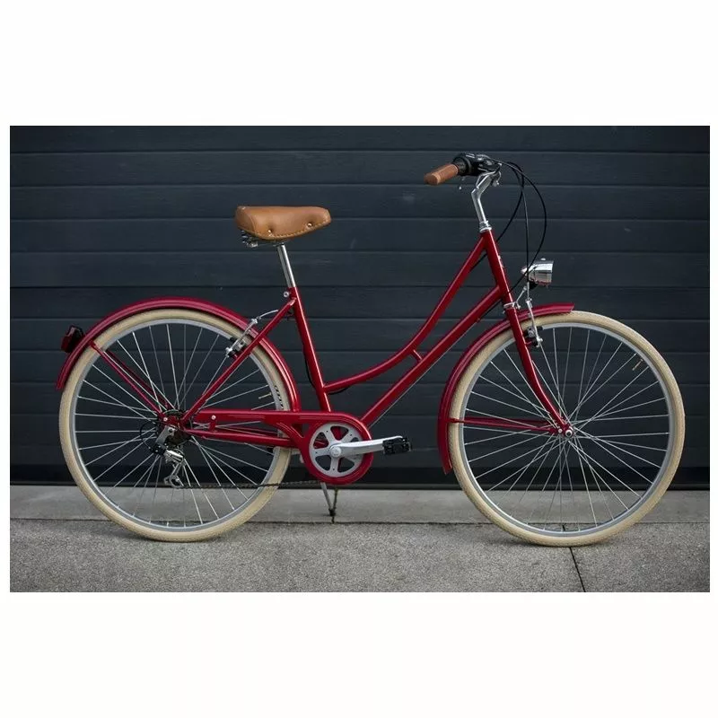 BICICLETA URBANA CAPRI VALENTINA ROJO RUBI 26″ 6 VELOCIDADES - Imagen 2