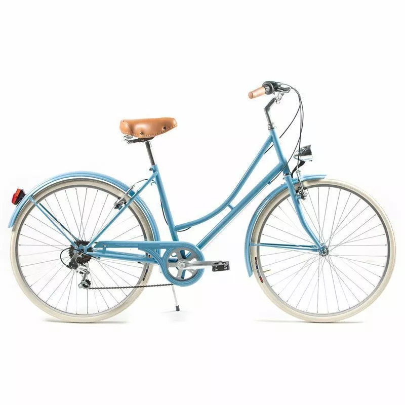BICICLETA VINTAGE CAPRI VALENTINA AZUL PASTEL 26″ 6 VELOCIDADES