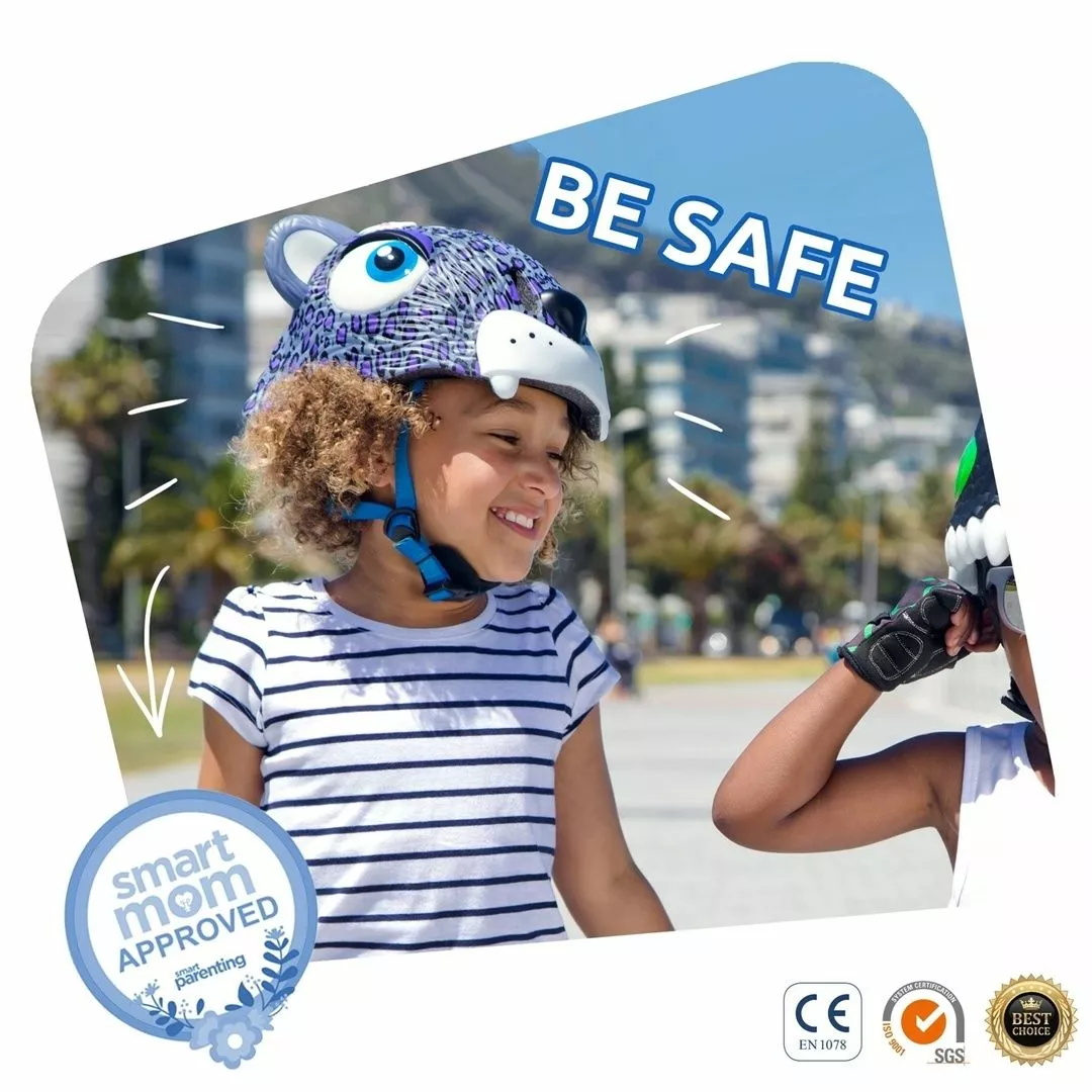 CASCO CRAZY SAFETY LEOPARDO PÚRPURA - Imagen 2