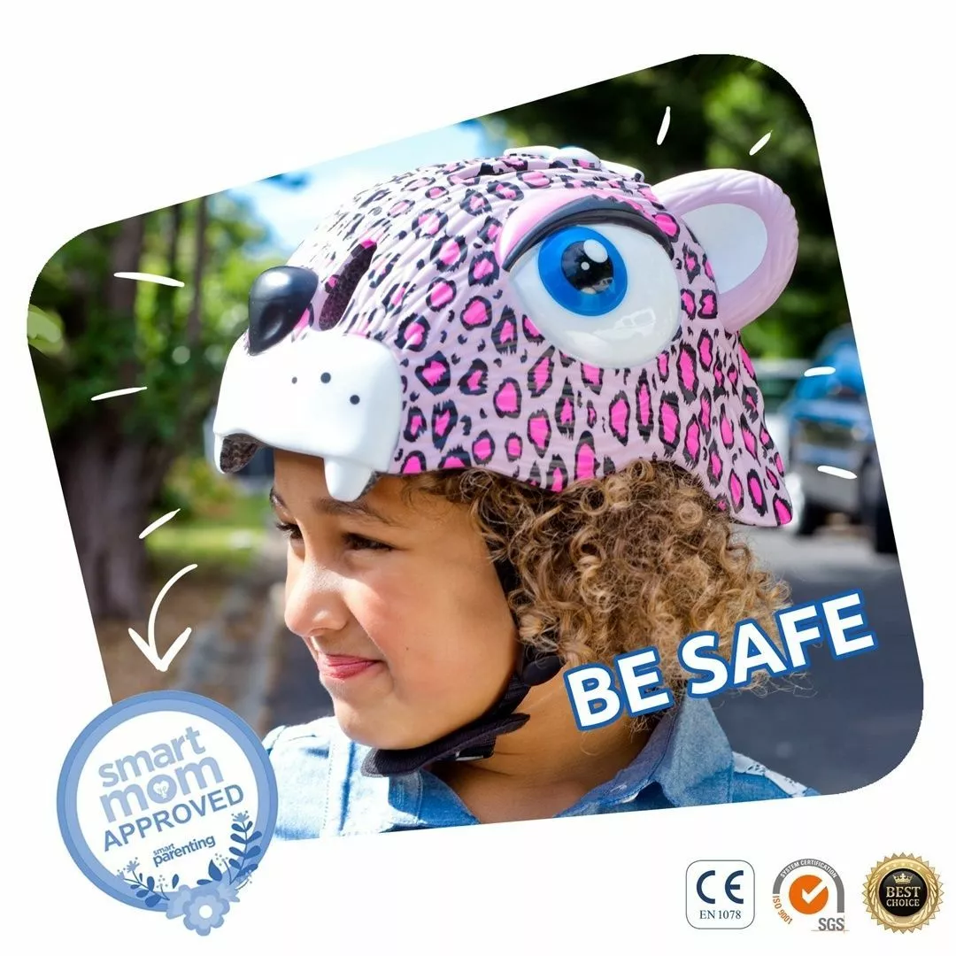CASCO CRAZY SAFETY LEOPARDO ROSA - Imagen 2