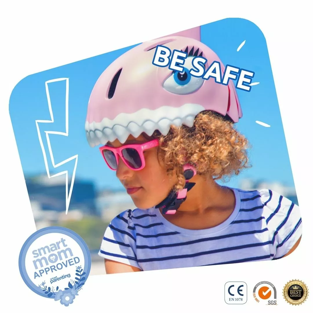 CASCO CRAZY SAFETY TIBURÓN ROSA - Imagen 2