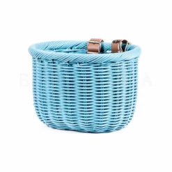 CESTA DE MIMBRE PARA BICICLETA VICTORIA WICKER AZUL