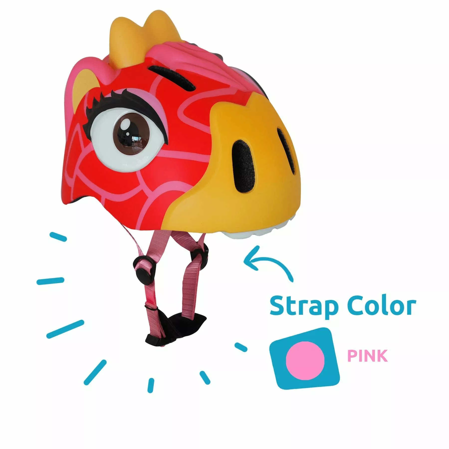 CASCO CRAZY SAFETY JIRAFA ROJA - Imagen 5