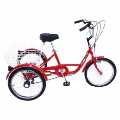 TRICICLO PARA ADULTOS AMAT 24″ 5 VELOCIDADES ROJO
