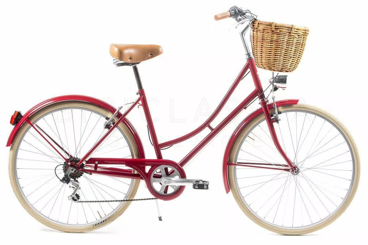 BICICLETA URBANA CAPRI VALENTINA ROJO RUBI 26″ 6 VELOCIDADES - Imagen 4